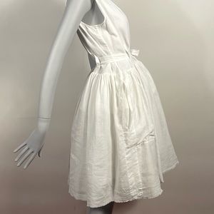 Vivienne Westwood VINTAGE BRAND NEW SS16 RED LABEL WHITE LINEN DRESS NWT IT 40